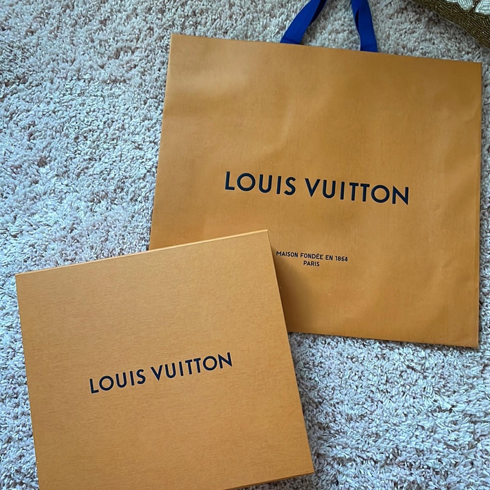 Louis Vuitton neverfull box and store bag
